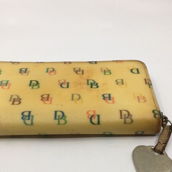Vintage Dooney & Bourke Y2K rainbow zipper coated canvas  accordion wallet - Picture 4 of 16